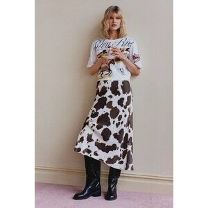 NWT Anthropologie cow print skirt